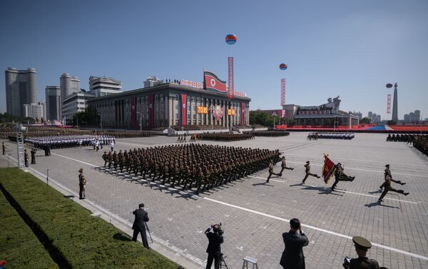 Celebração do 70º aniversário da fundação da Coreia do Norte - Sputnik Brasil