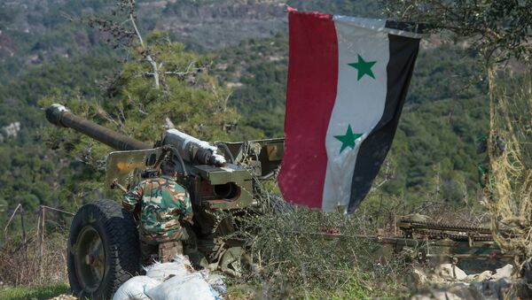 Soldados da artilharia do Exército Sírio na província de Idlib, no noroeste da Síria (foto de arquivo) - Sputnik Brasil