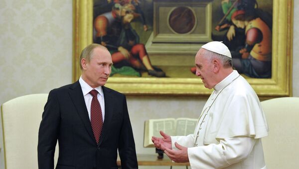 Визит В.Путина в Ватикан - Sputnik Brasil