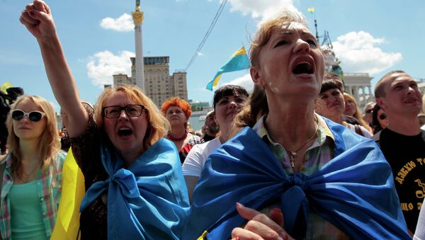Manifestação em Kiev - Sputnik Brasil