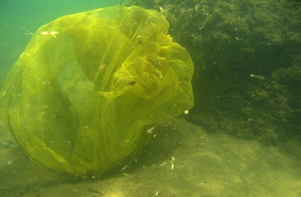 Resíduos de plástico poluem as águas próximas à ilha grega de Rodes - Sputnik Brasil