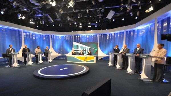 Candidatos a presidente do Brasil participam de debate na RedeTV! em 17 de agosto de 2018 - Sputnik Brasil