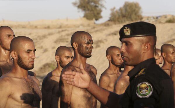 Academia de Polícia Militar realiza treinamento de guerra na Faixa de Gaza - Sputnik Brasil