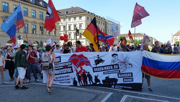Marcha anti-G7 na Baviera. - Sputnik Brasil