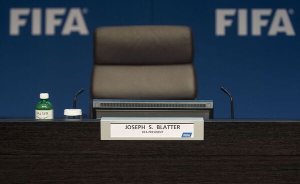 Assento vazio de Joseph Blatter - Sputnik Brasil