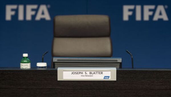Assento vazio de Joseph Blatter - Sputnik Brasil