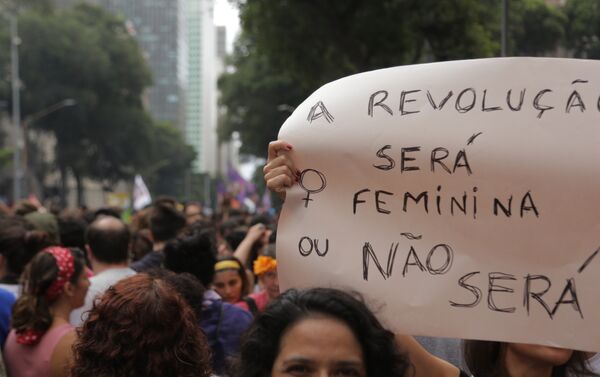 Manifestação contra Jair Bolsonaro no Rio de Janeiro. - Sputnik Brasil
