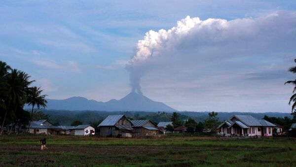 Vulcão Soputan na ilha de Sulawesi, Indonésia, 14 de agosto de 2011 - Sputnik Brasil