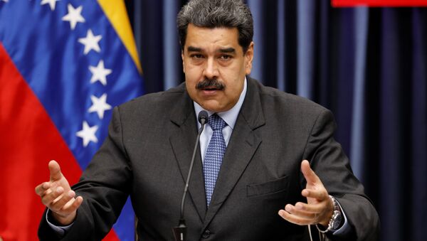 Presidente da Venezuela, Nicolás Maduro, durante conferência em Caracas, 18 de setembro de 2018 - Sputnik Brasil
