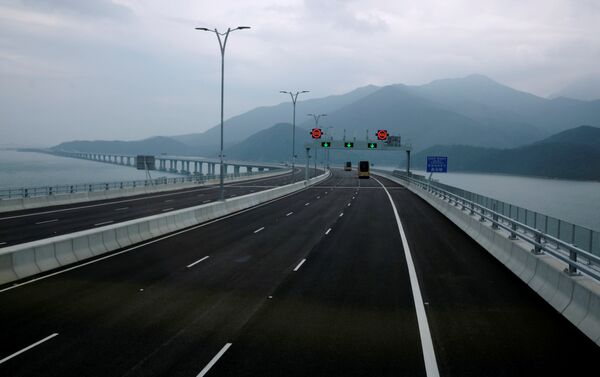 Ponte Hong Kong-Zhuhai-Macau vista de Hong Kong - Sputnik Brasil