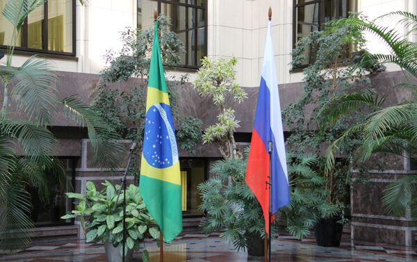 Exposição dedicada ao 190° aniversário das relações bilaterais russo-brasileiras, no Ministério das Relações Exteriores da Rússia, em 26 de outubro de 2018 - Sputnik Brasil