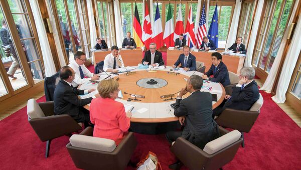 Líderes dos países participantes do G7 - Sputnik Brasil