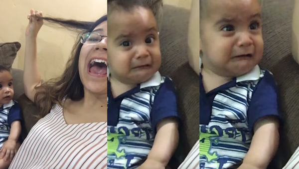 Bebê chora ao ouvir sua tia cantando - Sputnik Brasil