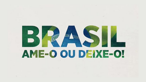 Brasil: Ame-o ou deixe-o: Vinheta veiculada na emissora de televisão SBT retoma slogan da Ditadura Militar. - Sputnik Brasil