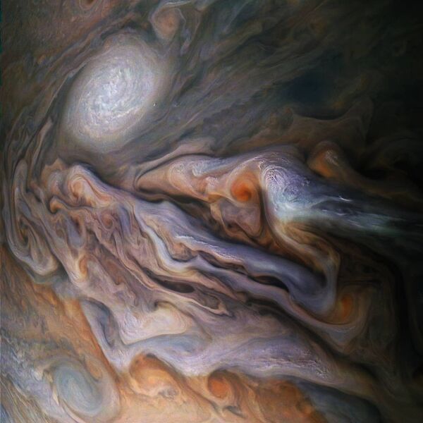 Nuvens de Júpiter gravadas pela sonda espacial da NASA - Sputnik Brasil
