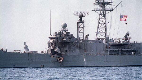 Fragata USS Stark da classe Oliver Hazard Perry pertencente à Marinha dos EUA - Sputnik Brasil
