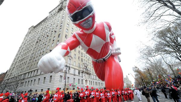 O Power Ranger vermelho no desfile anual do Dia de Ação de Graças em Nova York, 27 de novembro de 2014 (imagem referencial) - Sputnik Brasil
