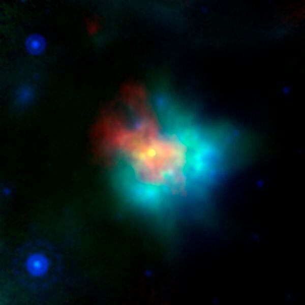 Restos da supernova G54.1 + 0.3, encontrada pelo telescópio espacial Spitzer e pertencente à Agência Espacial Norte-Americana (NASA) - Sputnik Brasil