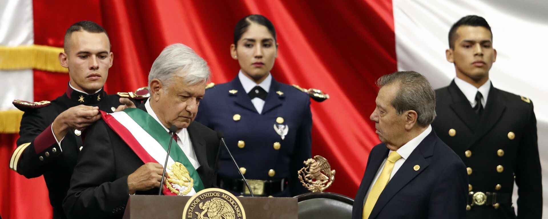 Andrés Manuel López Obrador toma posse como presidente do México, 1º de dezembro de 2018 (foto de arquivo) - Sputnik Brasil, 1920, 18.05.2022
