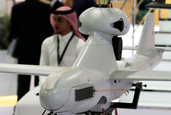 Apresentação de um drone na Feira Internacional de Defesa EDEX 2018 no Egito - Sputnik Brasil