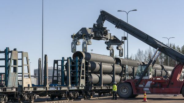 Construção do Nord Stream 2 (Corrente do Norte 2) na Finlândia (foto de arquivo) - Sputnik Brasil