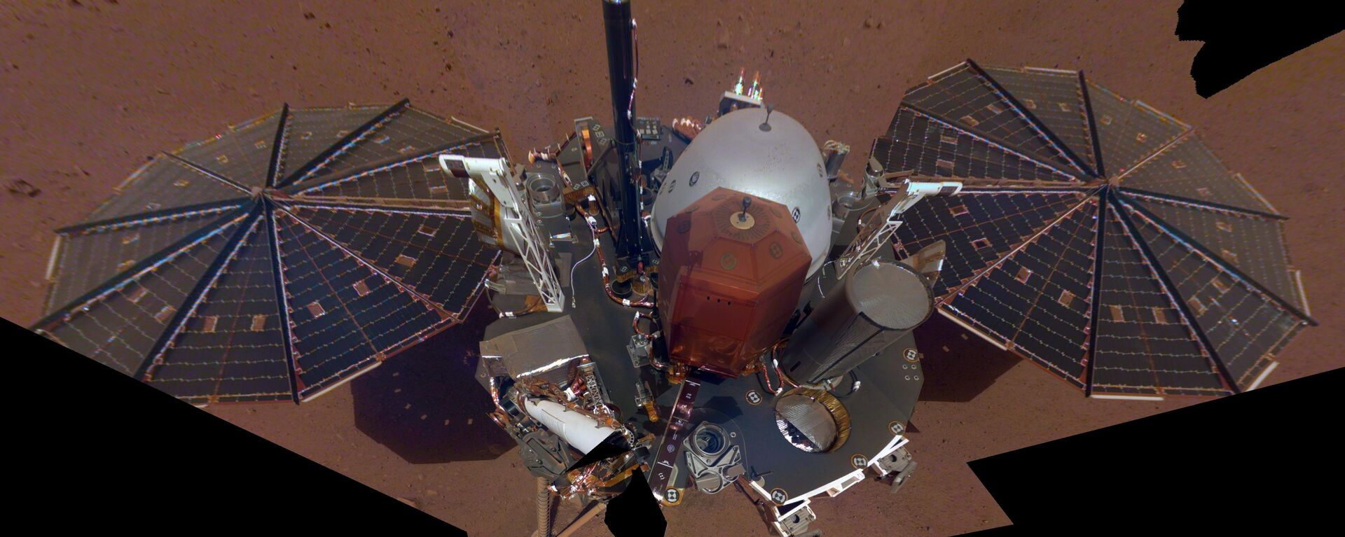 A sonda marciana InSight tira selfie com um câmera instalada no braço robótico - Sputnik Brasil, 1920, 23.09.2021