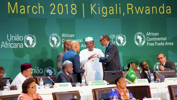 Líderes africanos assinaram o acordo de livre comércio, o maior desde a criação da Organização Mundial do Comércio, 21 de março de 2018 - Sputnik Brasil