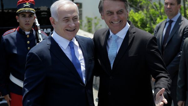 Primeiro-ministro de Israel, Benjamin Netanyahu, em encontro com o presidente eleito do Brasil, Jair Bolsonaro, no Rio de Janeiro - Sputnik Brasil