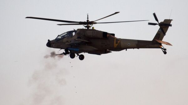 Helicóptero AH-64 Apache das Forças de Defesa de Israel - Sputnik Brasil