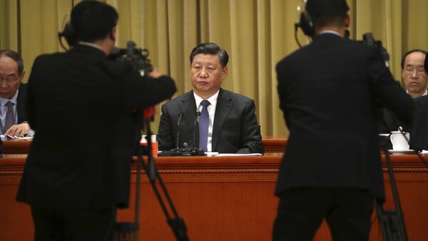 Xi Jinping, líder chinês, durante 40º aniversário da Mensagem aos Compatriotas de Taiwan, Pequim, 2 de janeiro de 2019 - Sputnik Brasil