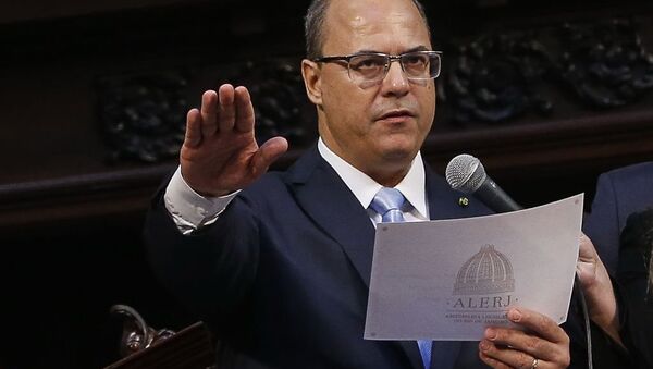 O governador Wilson Witzel toma posse na Assembleia Legislativa do Estado do Rio de Janeiro (Alerj) . - Sputnik Brasil