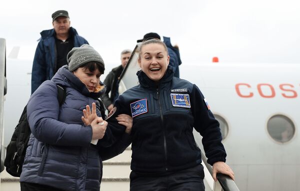 Membro da tripulação da Estação Espacial Internacional e cosmonauta da Roscosmos Elena Serova - Sputnik Brasil