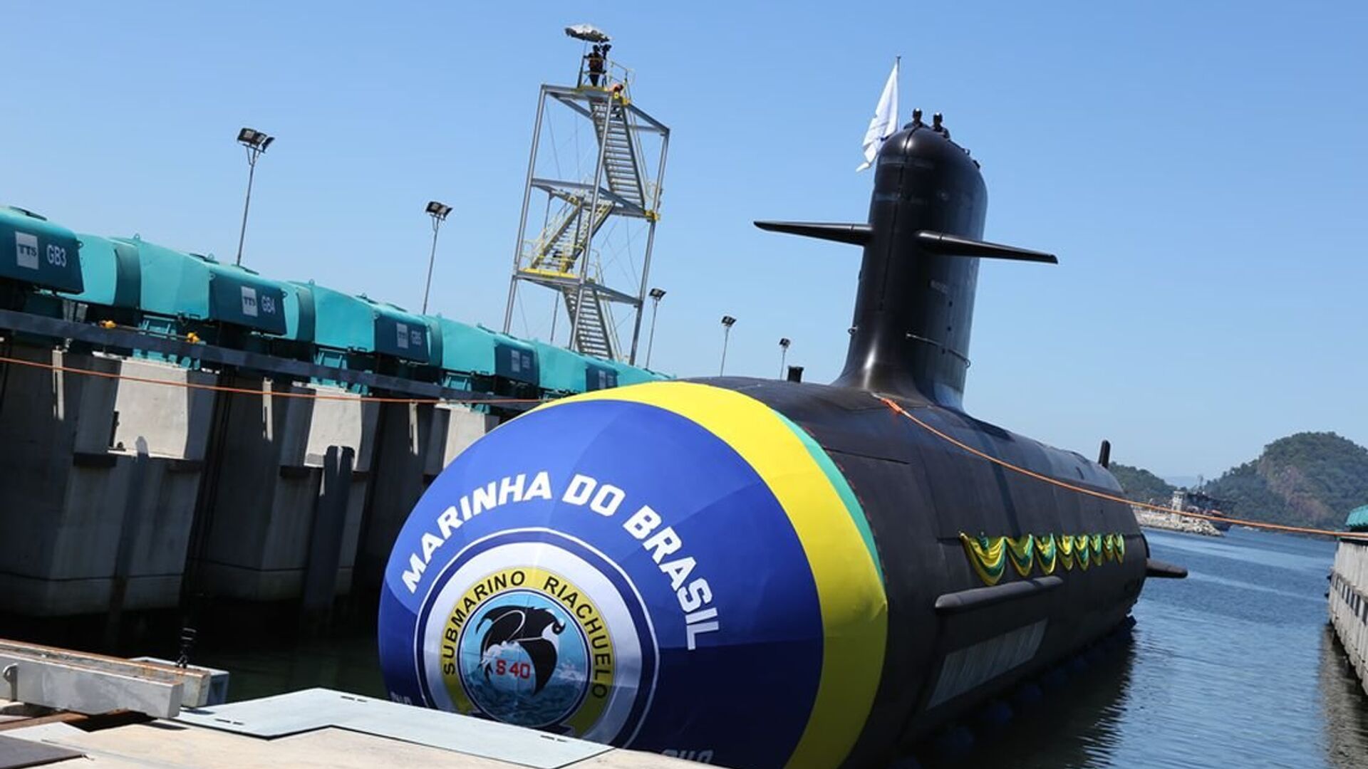 Submarino Riachuelo, o primeiro do Programa de Desenvolvimento de Submarinos (Prosub), que prevê a produção de cinco navios do tipo, entre eles o primeiro submarino brasileiro convencionalmente armado com propulsão nuclear - Sputnik Brasil, 1920, 04.10.2023