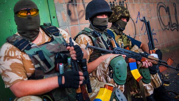 Voluntários de batalhão regional ucraniano - Sputnik Brasil