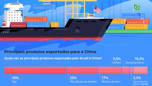 Comércio entre o Brasil e a China - Sputnik Brasil