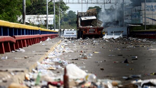 Situação na fronteira entre a Venezuela e a Colômbia em 24 de fevereiro de 2019 - Sputnik Brasil