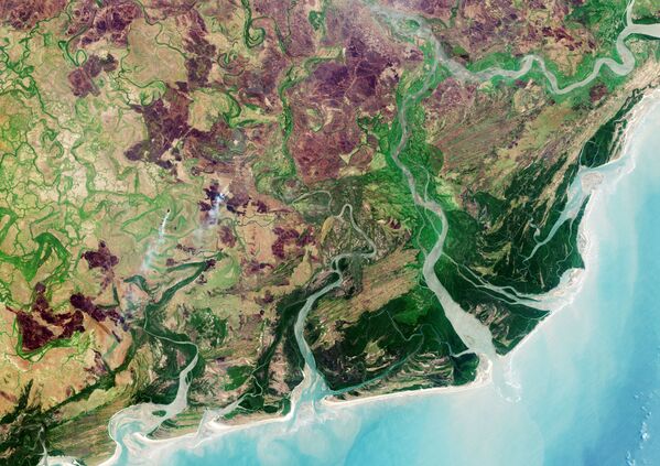 Дельта реки Замбези из космоса - Sputnik Brasil