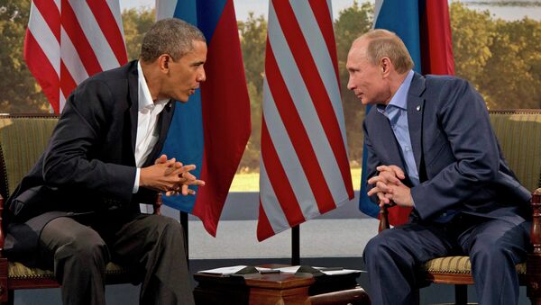 Presidente da Rússia Vladimir Putin e Presidente dos EUA Barack Obama - Sputnik Brasil