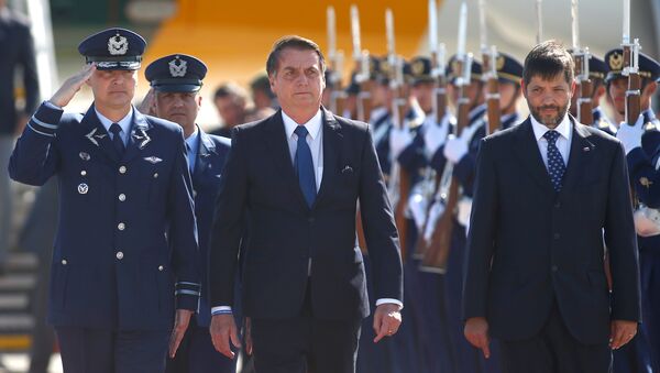 Presidente de Brasil, Jair Bolsonaro, llega a Chile - Sputnik Brasil