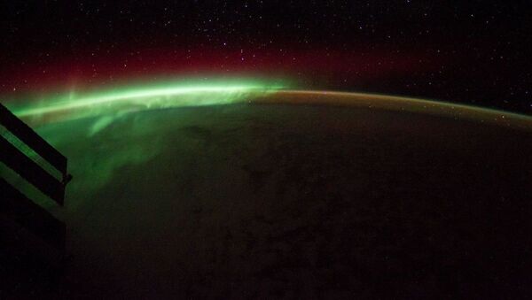 Foto de aurora boreal feita a partir da Estação Espacial Internacional - Sputnik Brasil