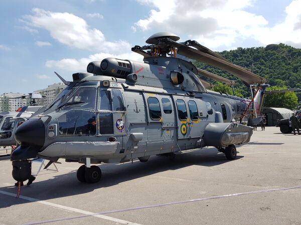 Helicóptero H225M, da Helibras, integrante da família militar Super Cougar/Puma da Airbus Helicopters - Sputnik Brasil
