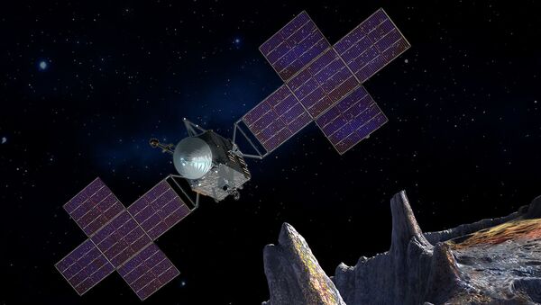 Imagem artística da sonda para missão Psyche da NASA - Sputnik Brasil