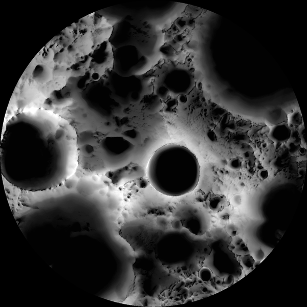 Mapa de iluminação do polo sul da Lua, baseado em imagens da câmera do Orbitador de Reconhecimento Lunar (LRO) da NASA - Sputnik Brasil