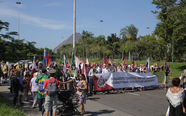 Familiares de combatentes se concentram na marcha do Regimento Imortal, no Rio de Janeiro - Sputnik Brasil