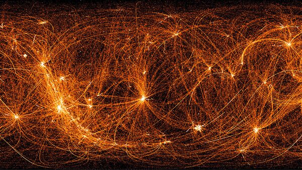 Raio x do céu tirado pela Neutron Star Interior Composition Explorer (NICER) da NASA a bordo da Estação Espacial Internacional (EEI)  - Sputnik Brasil