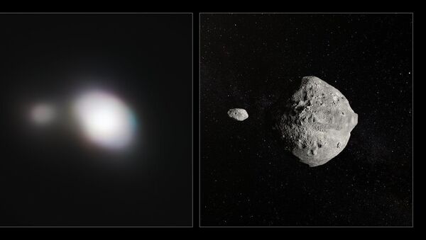 Imagem artística do asteroide duplo 1999 KW4 criada com base na fotografia tirada pelo telescópio VLT - Sputnik Brasil