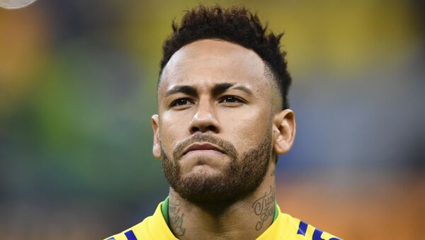 Neymar antes do amistoso contra Seleção do Qatar no Estádio Nacional de Brasília, 5 de junho de 2019 - Sputnik Brasil