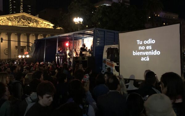 Manifestações contra Bolsonaro em Buenos Aires - Sputnik Brasil