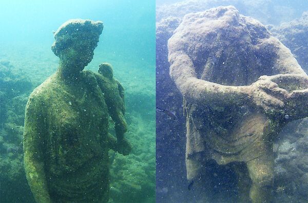 Estátuas no Parque Arqueológico Submerso de Baia, Itália - Sputnik Brasil