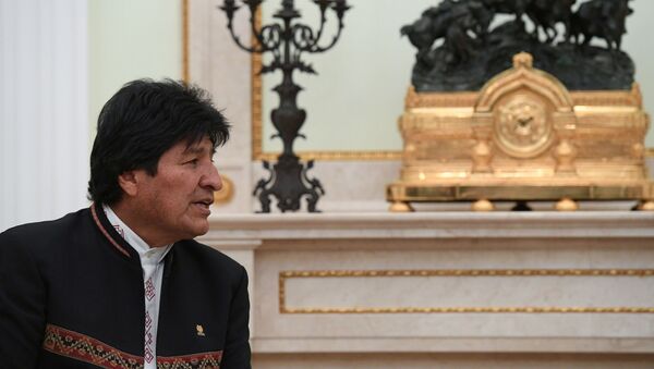 Presidente boliviano Evo Morales participa de reunião com seu homólogo russo, Vladimir Putin, no Kremlin em Moscou, Rússia, 11 de julho de 2019 - Sputnik Brasil